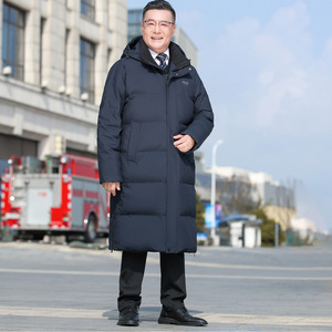 2025年90%白鸭绒长款男士加厚保暖爸爸装外套羽绒服男P220328图片