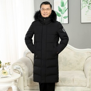 冬装新款中老年羽绒服男时尚爸爸长款带帽爷爷保暖外套YR377-P160图片