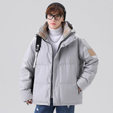 白鸭绒羽绒服男加厚冬季连帽情侣保暖面包服外套6581-P155，男装羽绒服，星座1210A