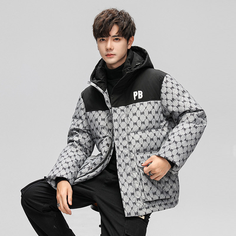 2025冬季新款潮流保暖加厚时尚90%白鸭绒羽绒服夹克外套H303-P160,男装羽绒服,星座1210A