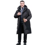 中老年爸爸装锁温背带中长款90%鹅绒服连帽外套H86-P310488元，男装羽绒服，星座1210A