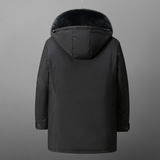 高端羽绒服中老年商务休闲中长款白鸭绒保暖外套爸爸装3118-p180，男装羽绒服，星座1210A