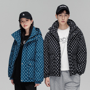 冬装男女潮情侣加厚面包服90白鸭绒羽绒服保暖休闲外套yr234-P110图片