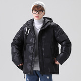 连帽加厚保暖羽绒服男士短款青年白鸭绒休闲外套6589-P155，男装羽绒服，星座1210A