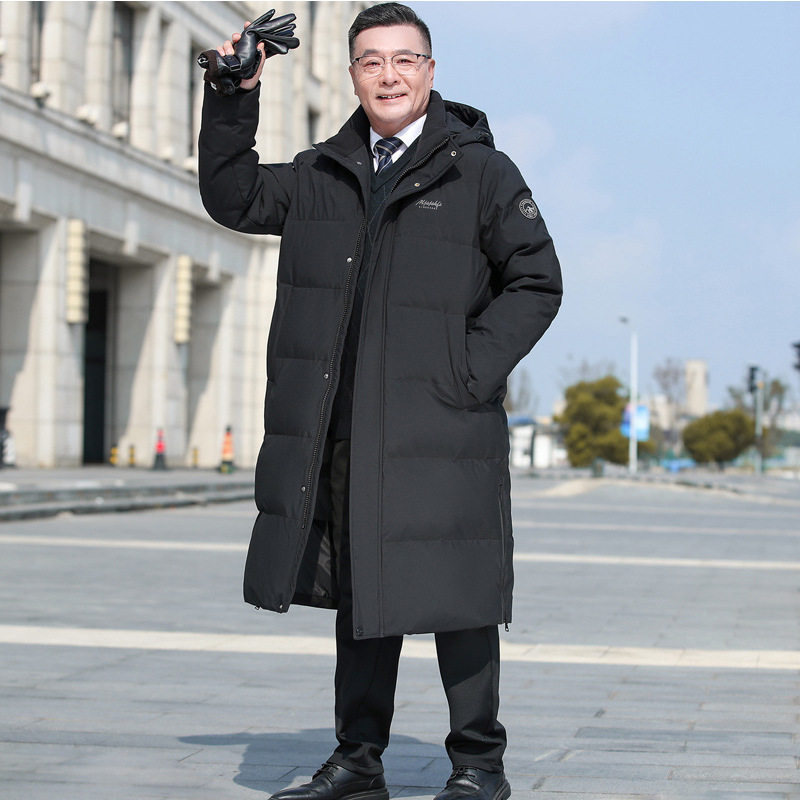 2025年90%白鸭绒长款男士加厚保暖爸爸装外套羽绒服男P220328,男装羽绒服,星座1210A
