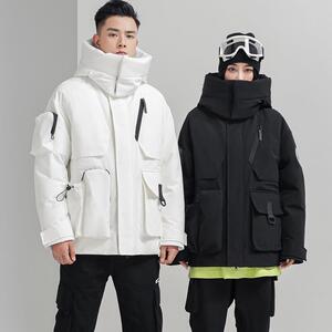 标羽绒服男女同款工装运动登山服中长款冬季冲锋衣防寒外套P220图片