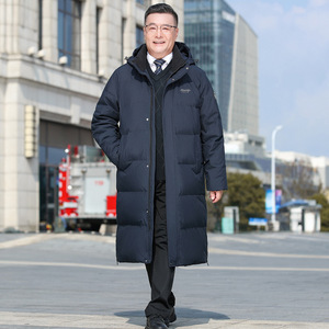 2025年90%白鸭绒长款男士加厚保暖爸爸装外套羽绒服男P220328图片