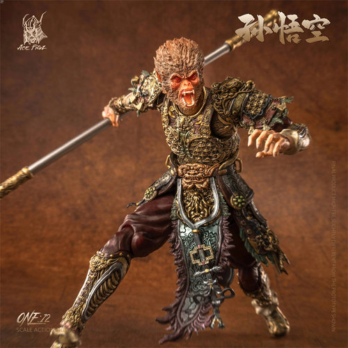 已定完 AceFigz 齐天大圣 孙悟空 1/12 可动人偶 AF10mths  A/B