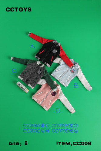 1/6女兵人潮流运动上衣棒球现货