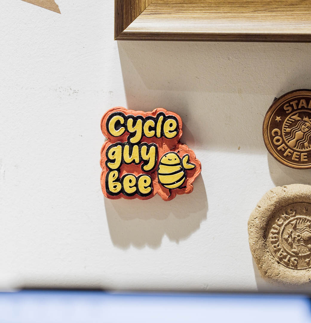 Cycle/psycho guy bee常州文创冰箱贴包挂手工创意纪念品