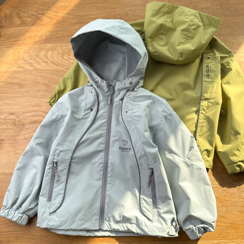 户外防风男童春秋连帽外套