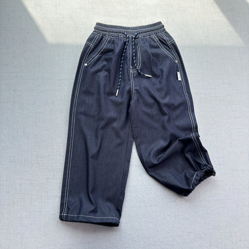 夏季原色直筒牛仔裤环保印染