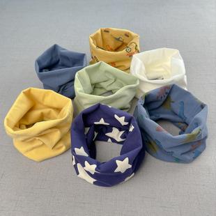 单层多功能防风保暖脖套围巾 儿童秋冬新款 纯棉无骨 围脖