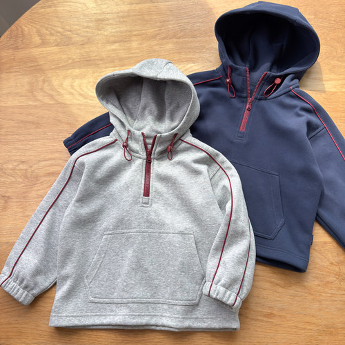 男童春秋季半拉链卫衣