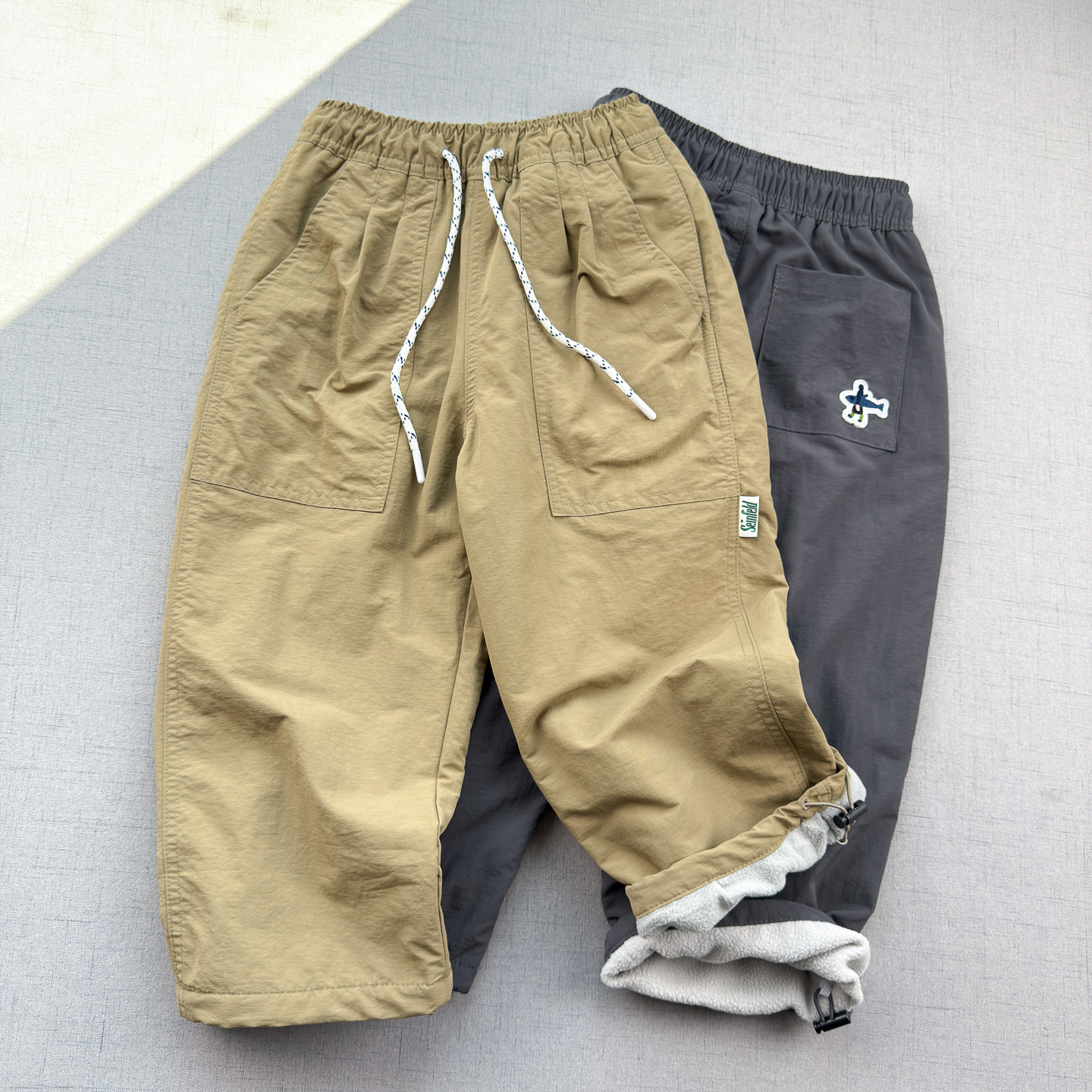 加绒~防泼水户外登山裤双层加厚