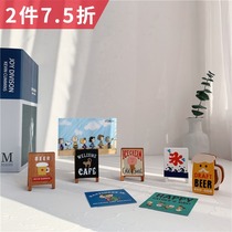 Ins creative photo folder, message folder, Japanese dessert shop, coffee shop, lovely desktop decoration, note folder, ornament