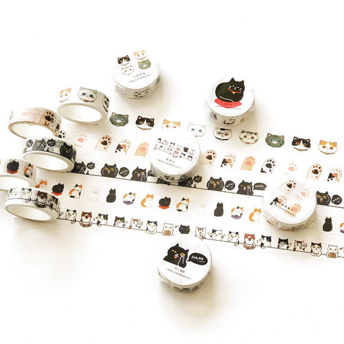 猫咪可爱胶带日系简约