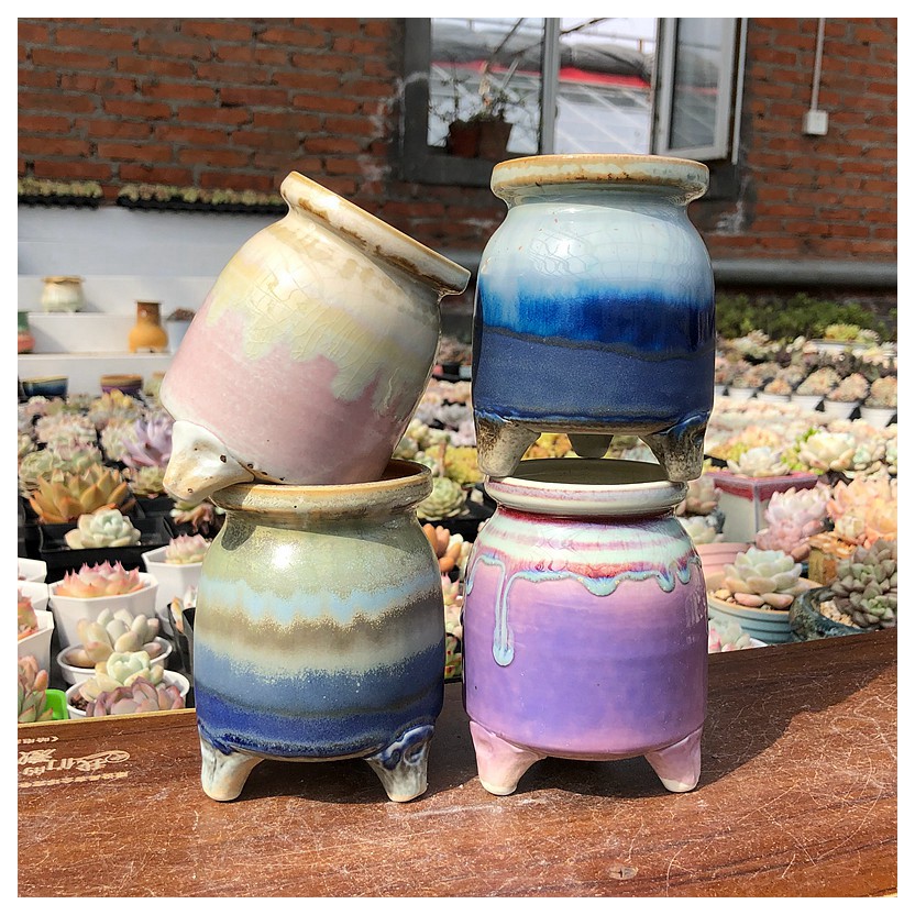 景德镇森系小老桩粗陶多肉花盆