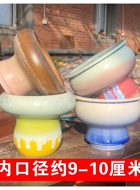 冰花流釉景德镇粗陶手工多肉花盆