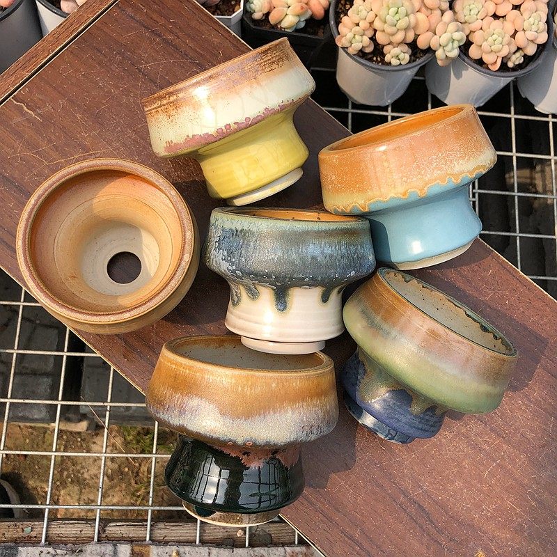 森系手工拉坯控型控养多肉花盆景德镇透气复古百搭小火锅小老桩,鲜花速递/花卉仿真/绿植园艺,花盆,淘宝优惠券,粉丝福利购,淘宝优惠卷