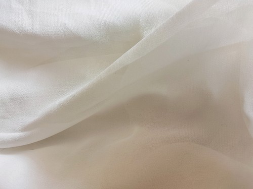 乳白色夏季雪纺面料衬衫连衣裙面料2.5米整块卖