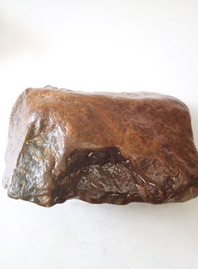 天然和田玉河磨玉析木绿原石深黄绿色高货 9.44斤