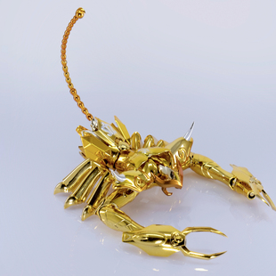 现货包邮国产传神圣衣神话 EX黄金圣斗士天蝎座普色24K色圣衣形态