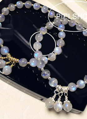 天然天然拉长石手链月光石