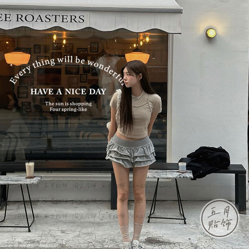 五月 每件事都很棒 ins英文玻璃橱窗贴纸简约咖啡奶茶服装店装饰