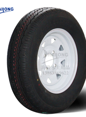 轮胎白色轮圈拖车配件改装备胎喷漆轮毂钢圈轮辋rim tyre