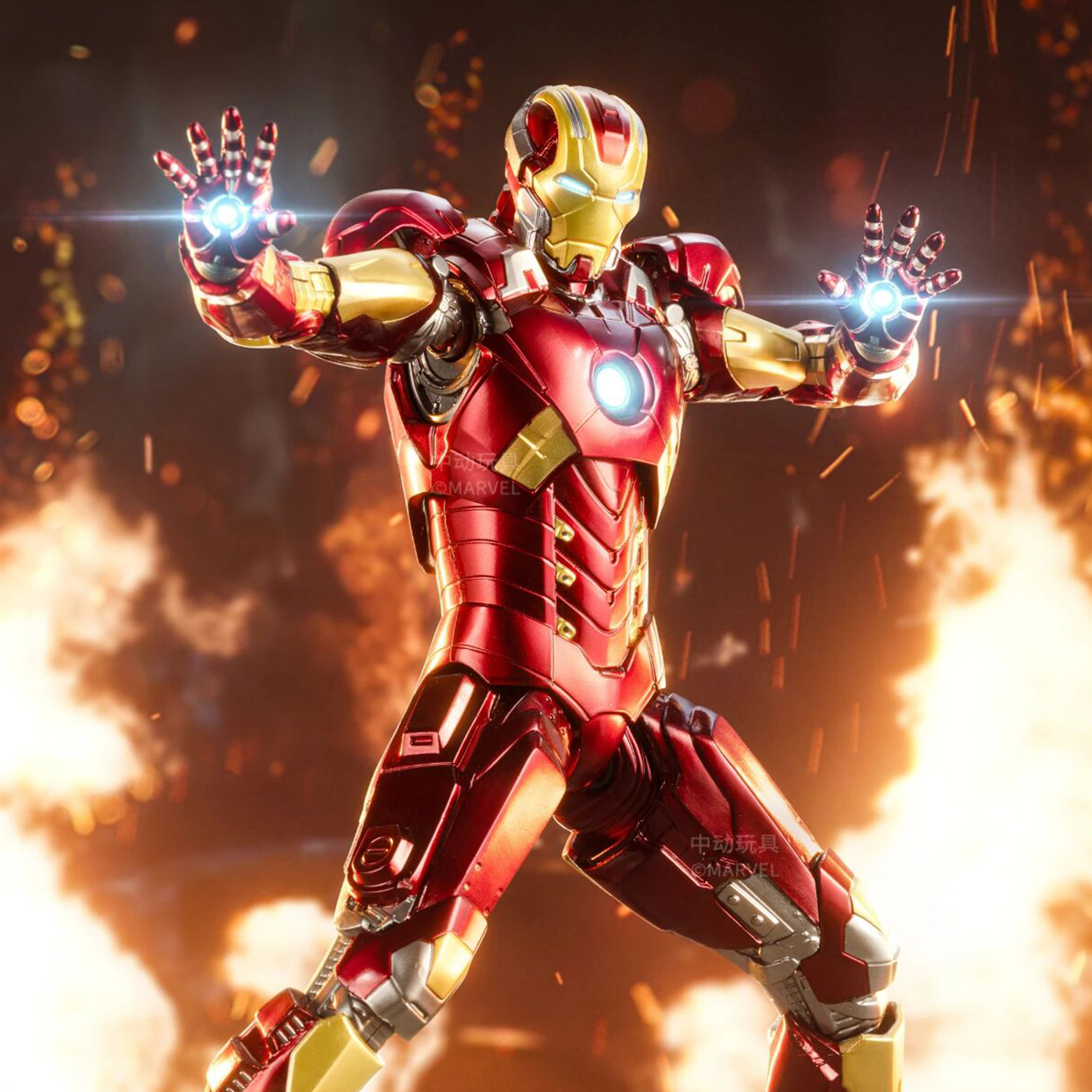 中动玩具钢铁侠MK11关节可动手办漫威酱油机模型钢铁侠3男孩礼物