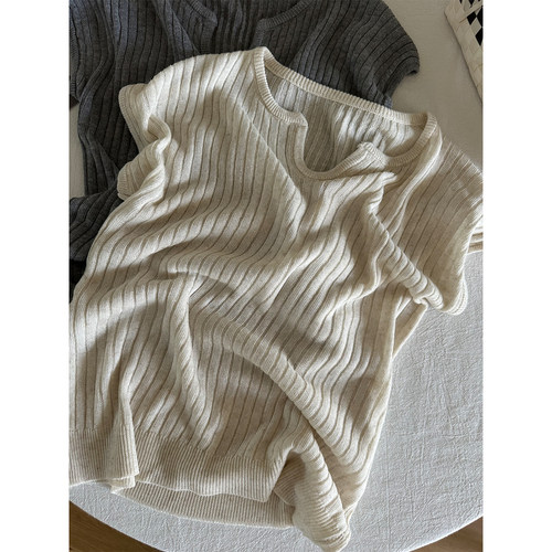 慵懒风V领针织衫女2025新款