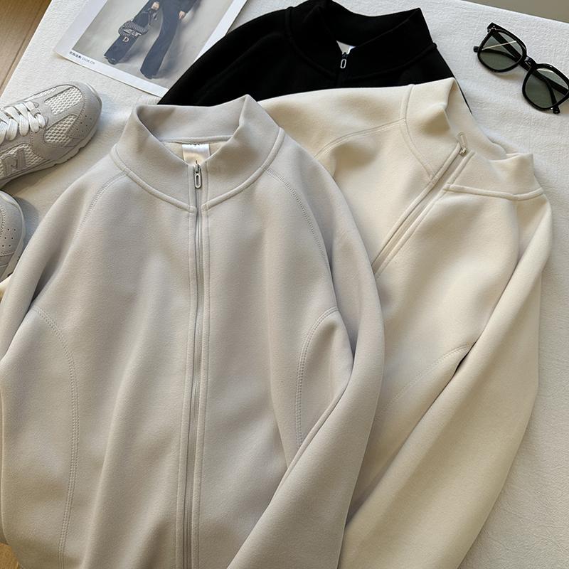 磨毛绒秋冬小暖炉显瘦气质插肩袖