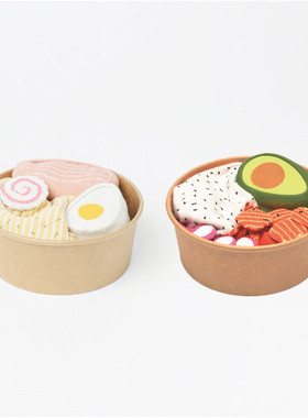 正品西班牙Doiy创意日式拉面盖饭袜子2双装Ramen Socks德国直邮
