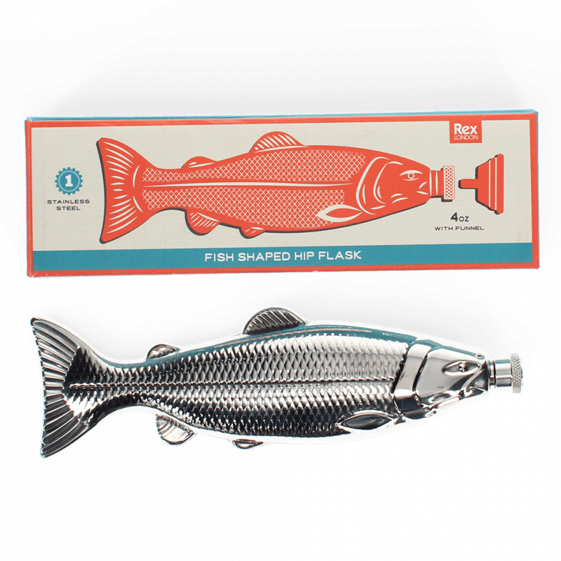 正品英国Rex London复古鱼造型创意 户外小酒壶100ml 德国直邮