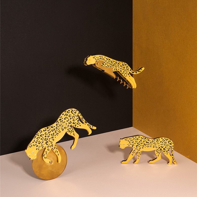 正品西班牙doiy savanna金钱豹开瓶器啤酒起子披萨滚刀 德国直邮