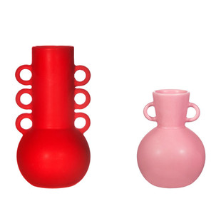 正品英国Sass & Belle简约创意Amphora陶瓷粉红色花瓶 德国直邮
