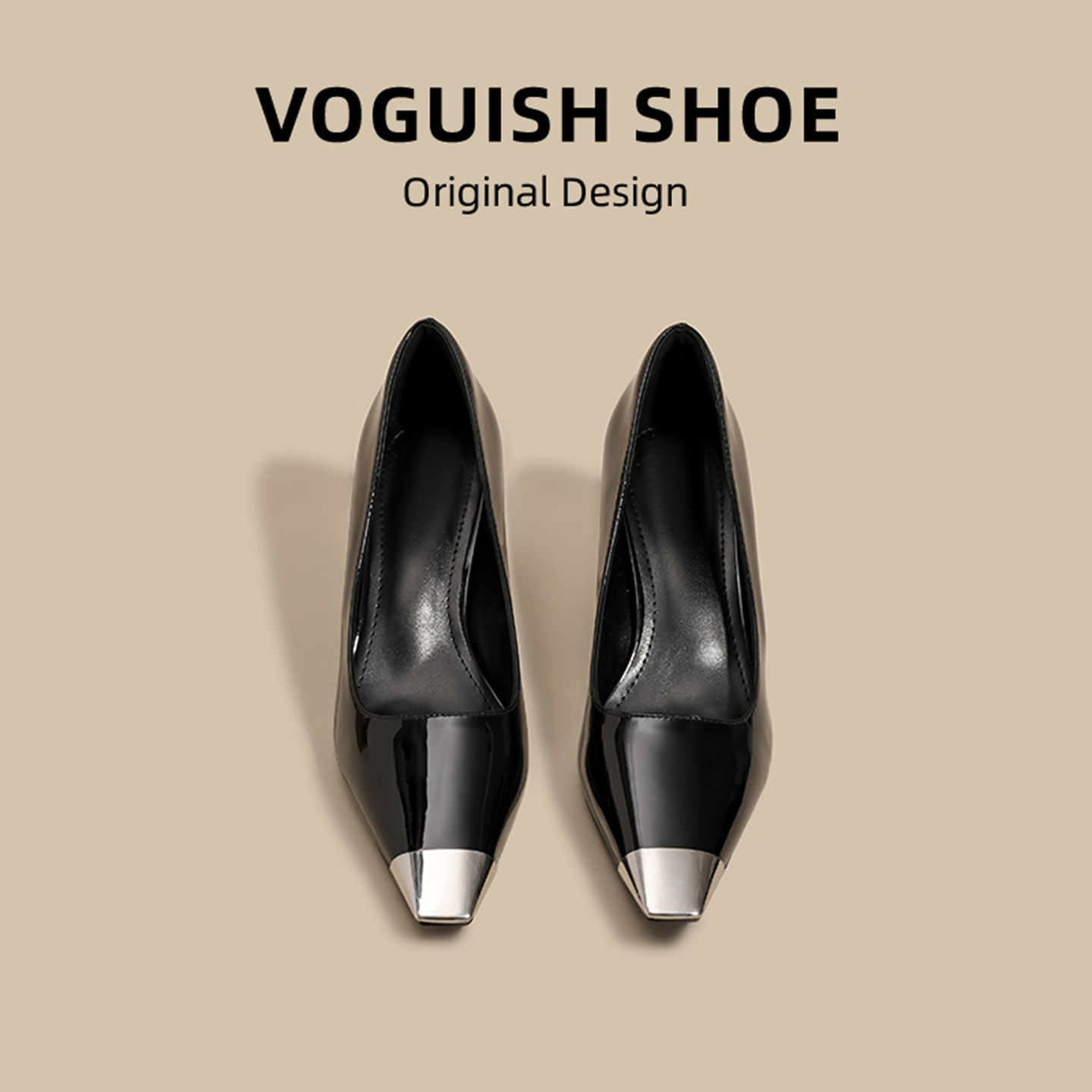 [明星同款]2025秋新款法式气质名媛单鞋朴彩英黑色性感漆皮御姐绝,女鞋,浅口单鞋,淘宝优惠券,粉丝福利购,淘宝优惠卷