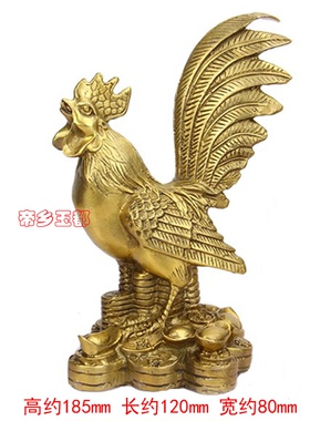 主卧室宜用吉祥物公鸡黄铜摆件