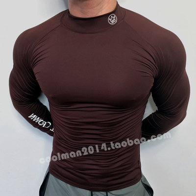 长袖高领肌肉训练服兄弟紧身衣