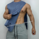 宽松背心男肌肉健身运动T恤无袖 坎肩暗扣可侧开百搭休闲弹力棉潮