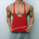 男士 肌肉男 低胸背心纯色运动健身工字背心宽松健美健体细肩带无袖