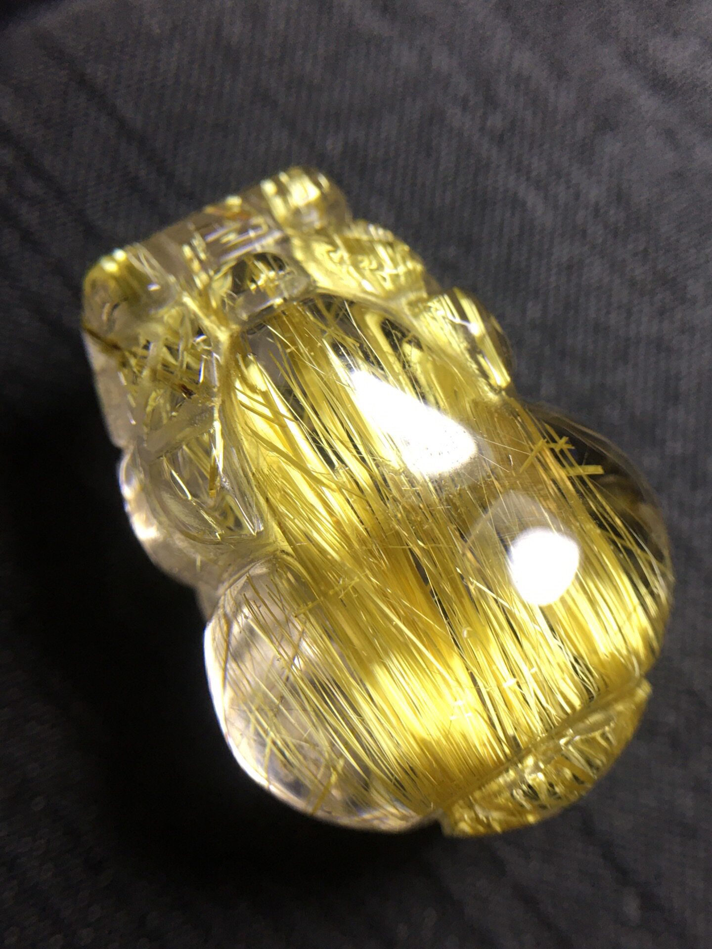 天然金发晶钛晶貔貅板钛猫眼吊坠手链配饰男女款髪晶戒指耳坠手串
