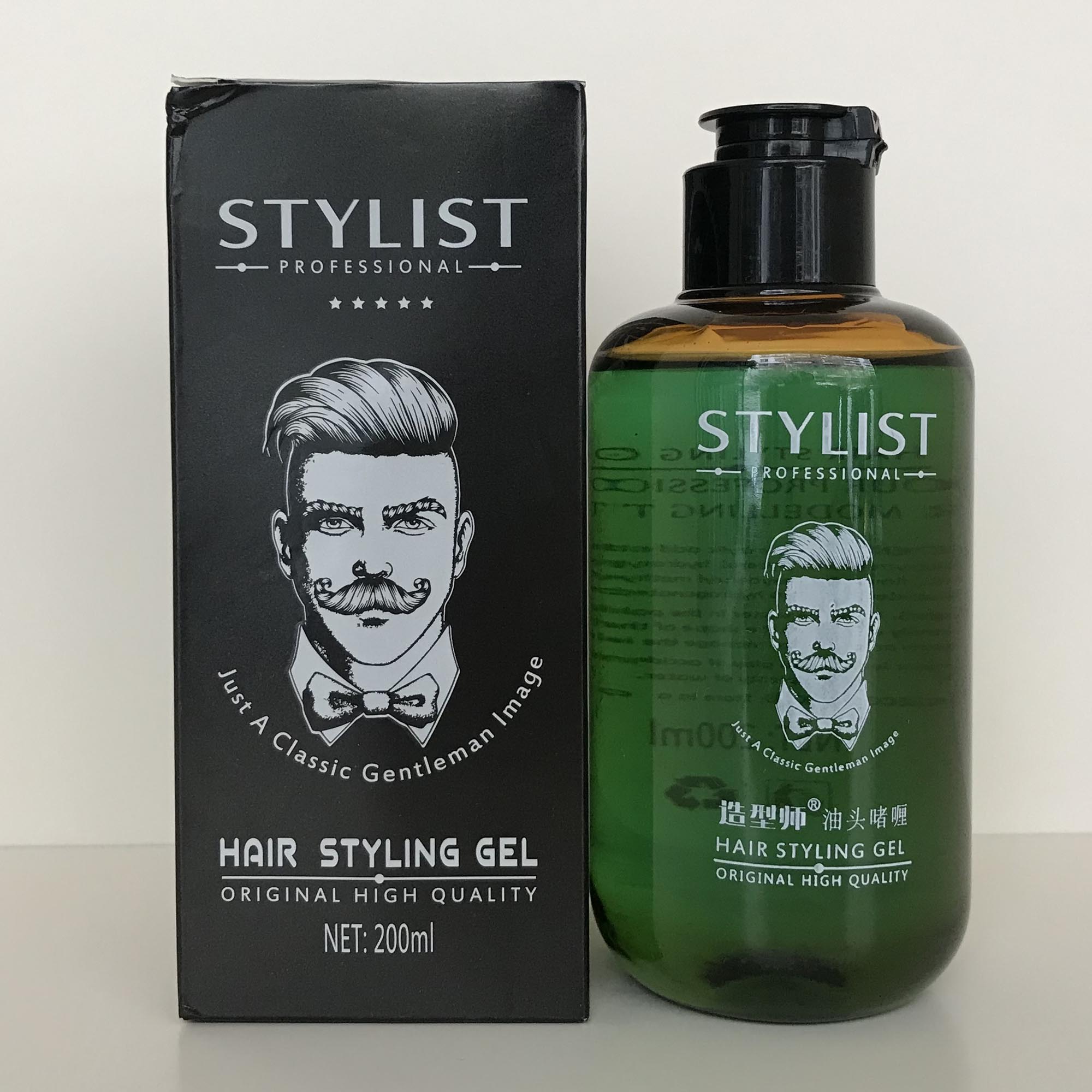 STYLIST造型师绅士油头啫喱膏持久定型发胶男士短发背头偏分造型