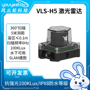 北醒 VLS-H5水下激光雷达 360° 单线扫描 dToF测距IPX8 防水4米
