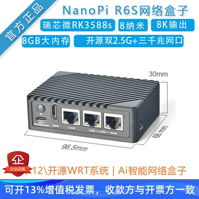 [NanoPi R6S]友善R6C软路由开发板WRT主机ARM瑞芯微RK3588s安卓