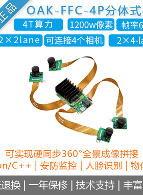 【OAK中国】[OAK-FFC-4P]分体式人工智能双目深度相机OpenCV AI