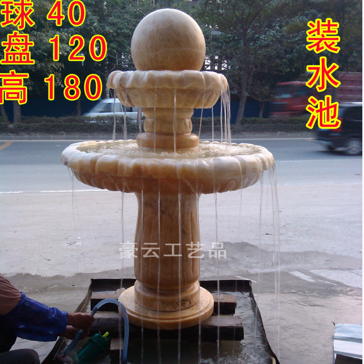流水喷泉落地摆件欧式风开业礼品