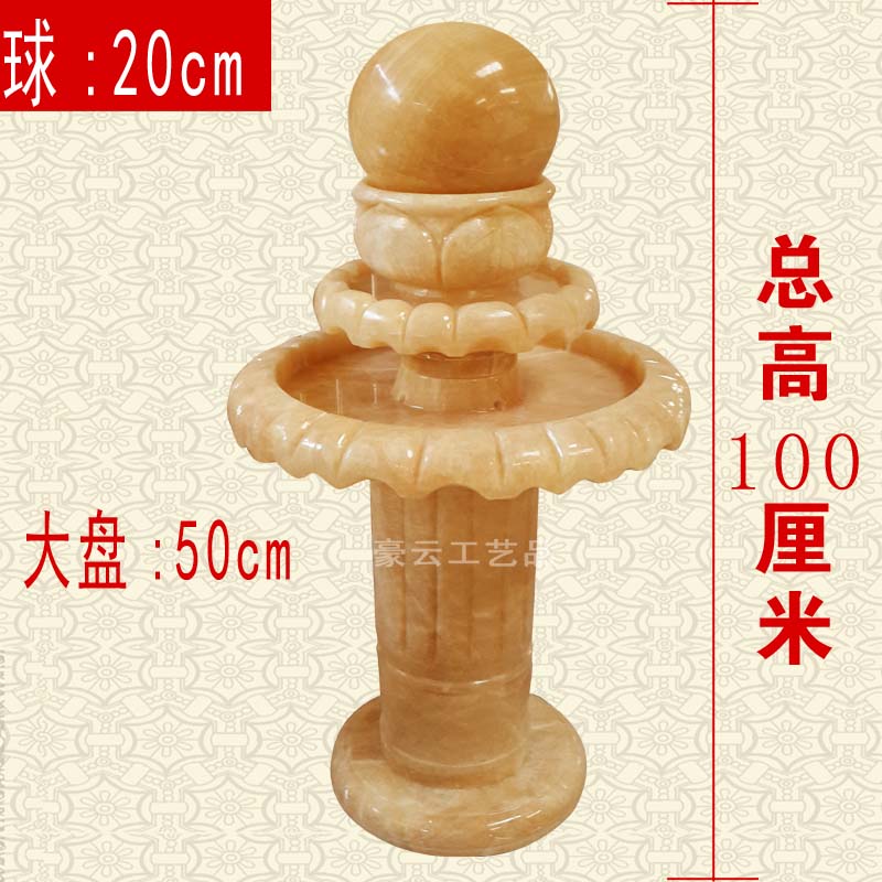 家居饰品加湿器摆设时尚别墅欧式 风水球 石雕流水喷泉摆件