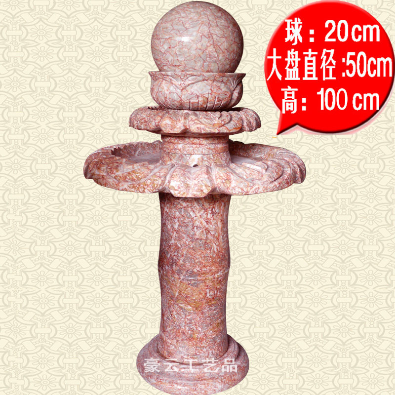 旺财竹节大理石摆件风水球